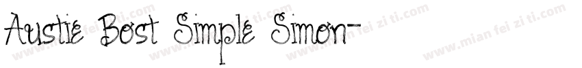 Austie Bost Simple Simon字体转换